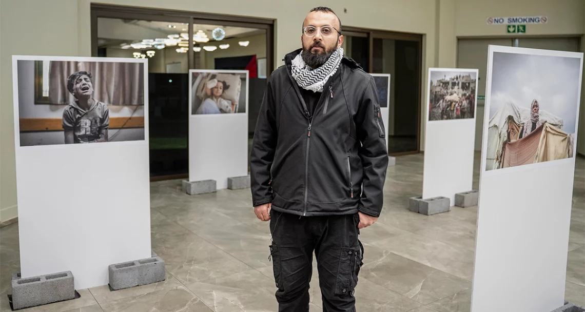 Belal Khaled’s photographs bring the horror of life in Gaza to Johannesburg