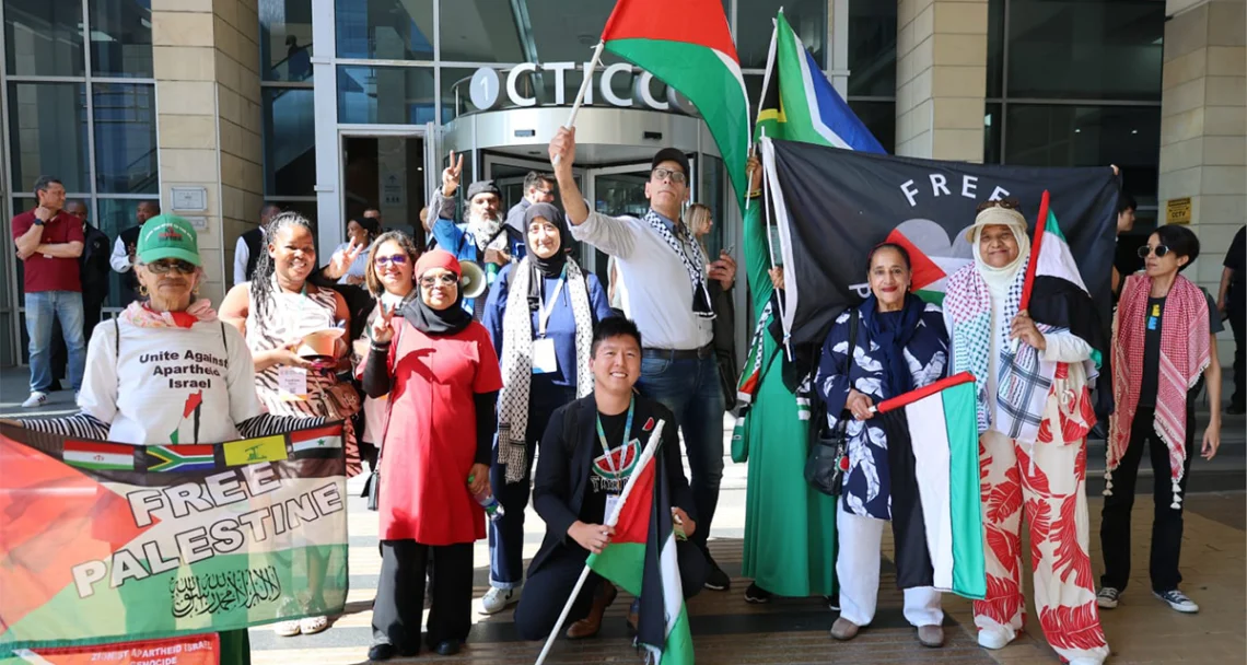 PHASA targeted at global health congress for silence on Gaza and xenophobia