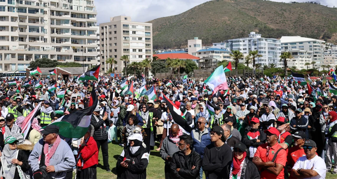 Thousands march for Palestine as Galloway and Ridley end South Africa tour